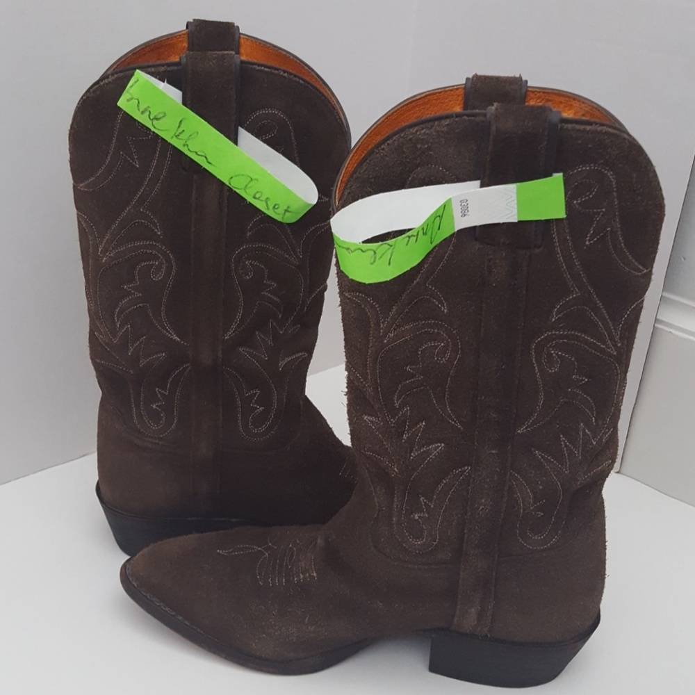 🛑SOLD🛑Frye brown suede western cowboy boots 8 - Picture 5 of 8